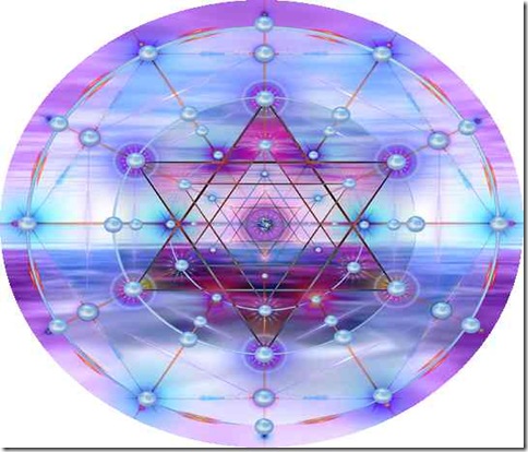 hexagrama y luz violeta